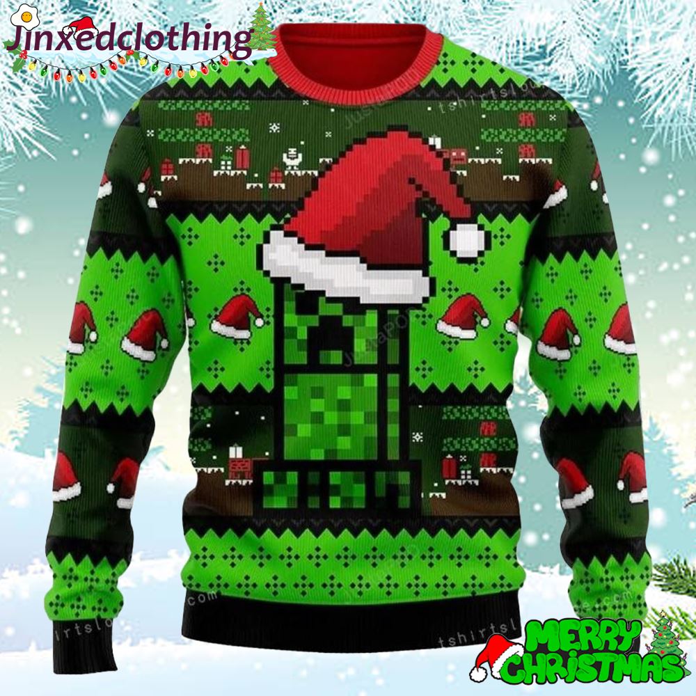 Merry Christmas Gearhomies Minecraft Ugly Sweater For Unisex 